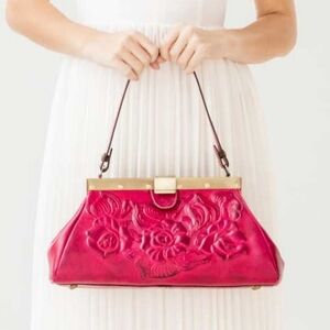 Rare Patricia Nash barbie pink top handle bag